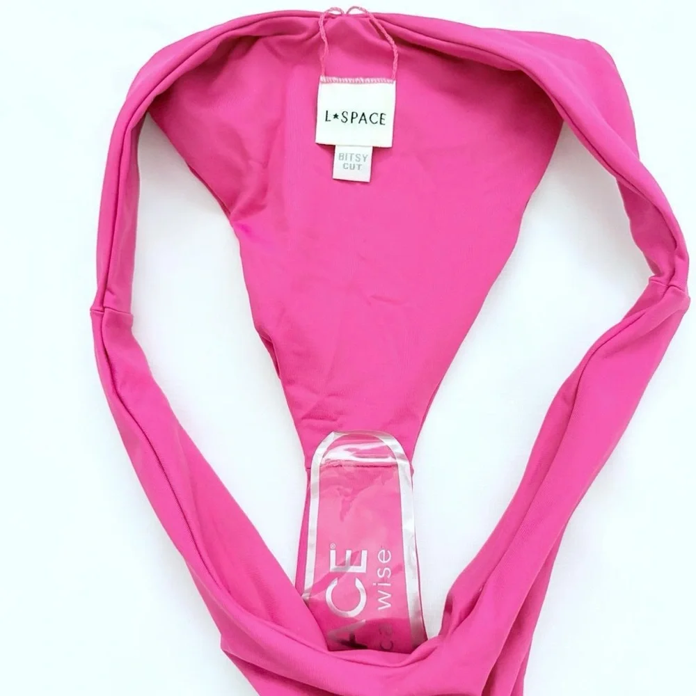 NWOT L*space hot pink Bougainvillea Cabana bikini bottom S
